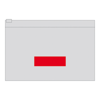フロストクリア・ガゼットファスナーポーチ（M）