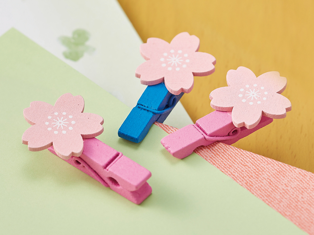 さくら木製ピンチ(4コセット)