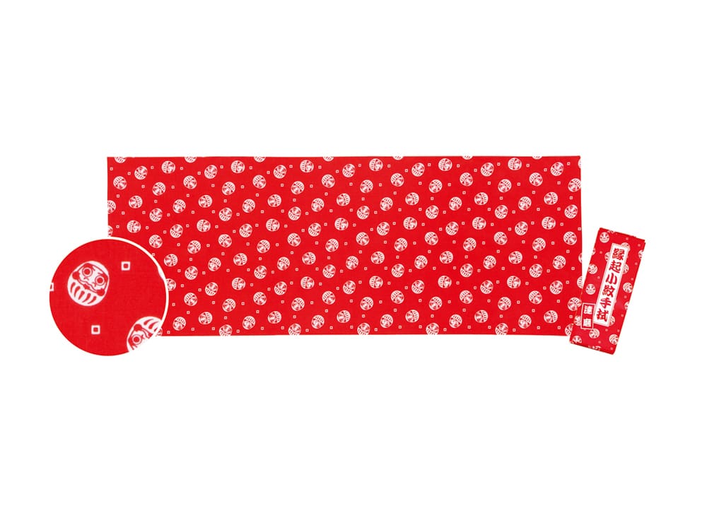 【完売】縁起小紋手拭(達磨)専用紙巻