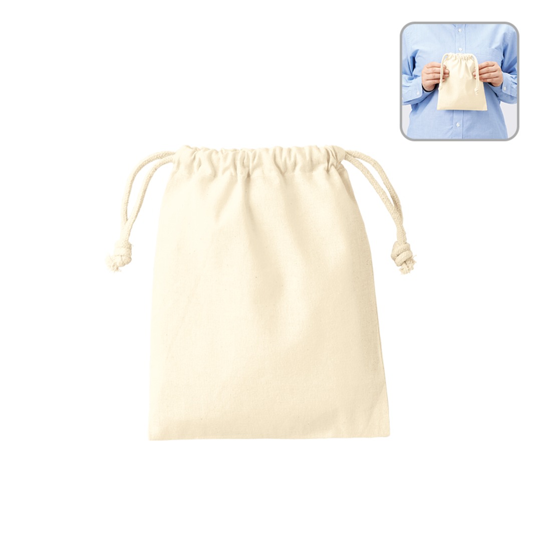 【欠品】コットン巾着（S） ナチュラル